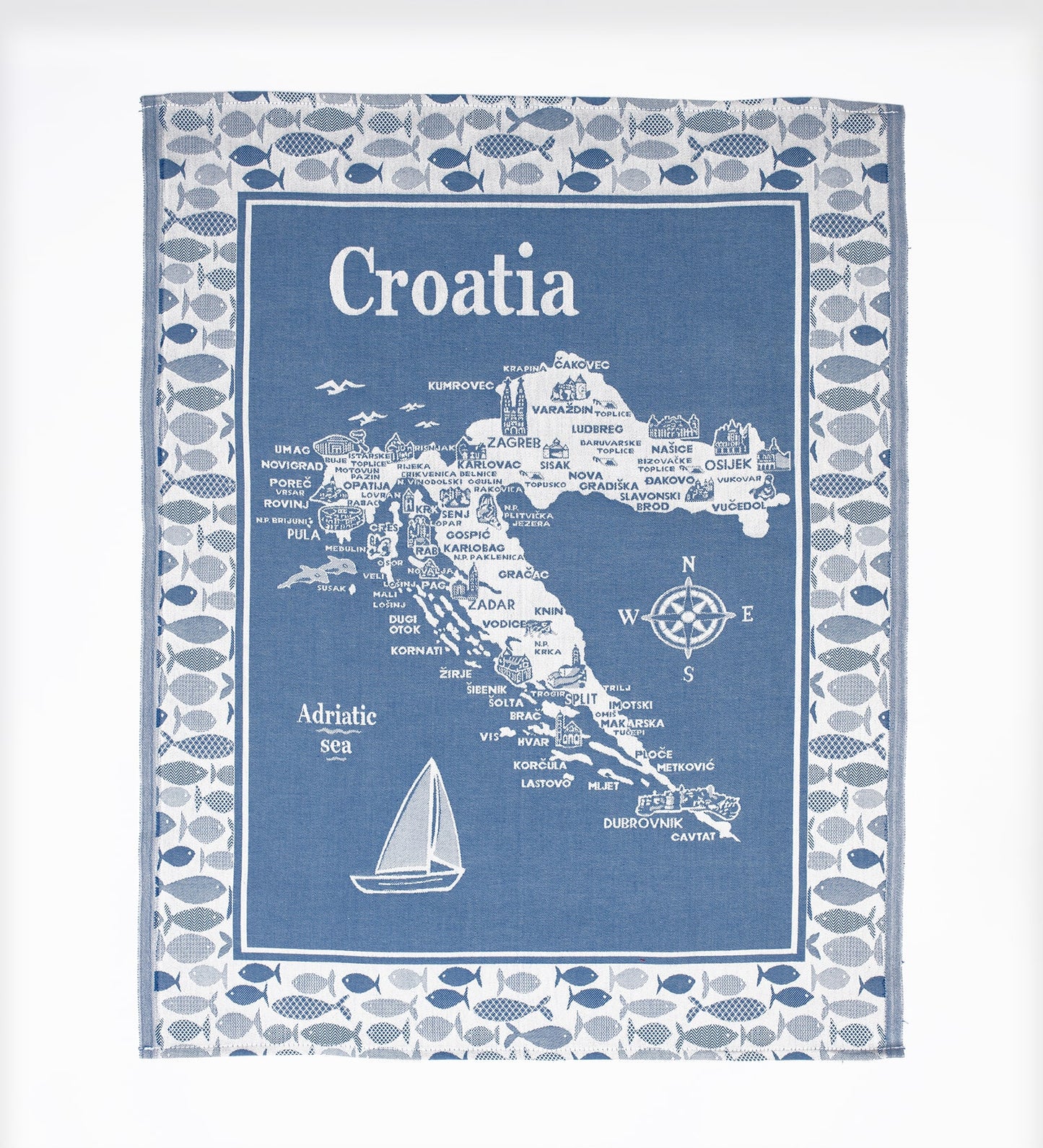 Map of Croatia Kitchen Towel