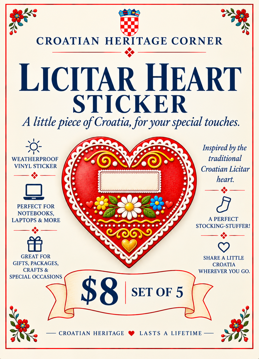 Licitar Heart Vinyl Sticker