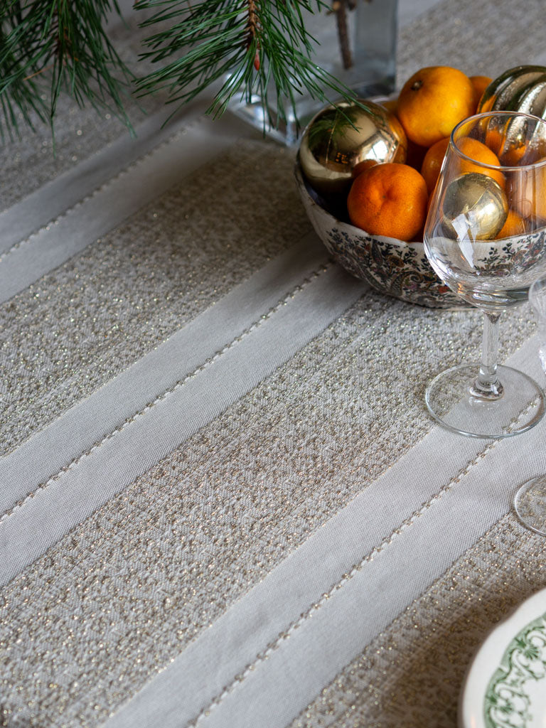 Beige Linen with Gold