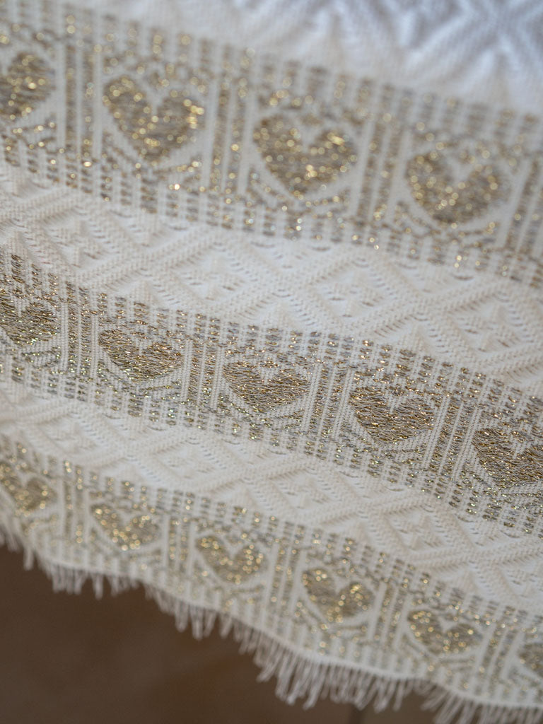 Beige Heart with Gold
