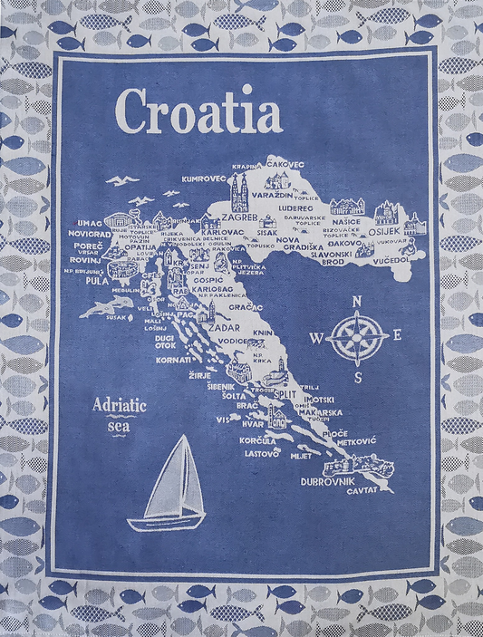 Map of Croatia Kitchen Towel