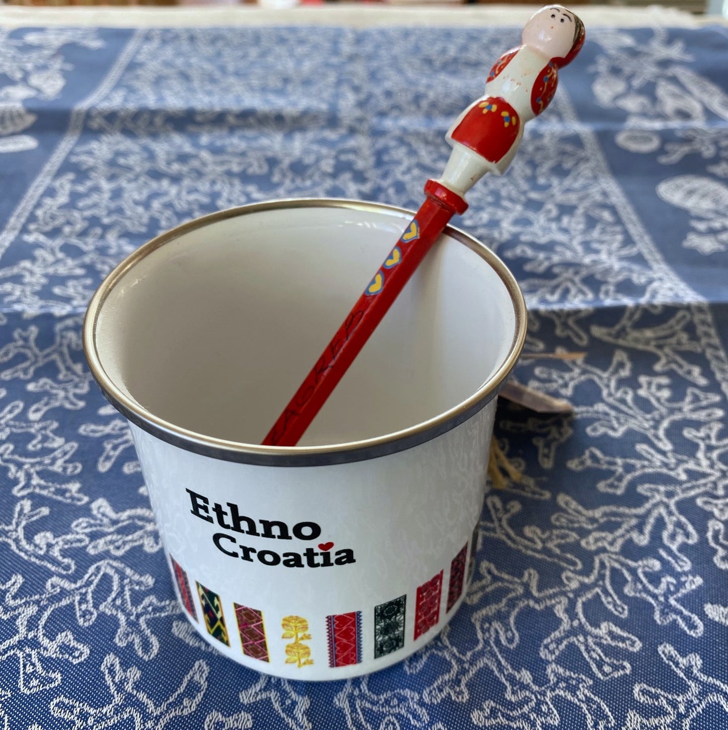 Ethno Croatia Enamel Mug