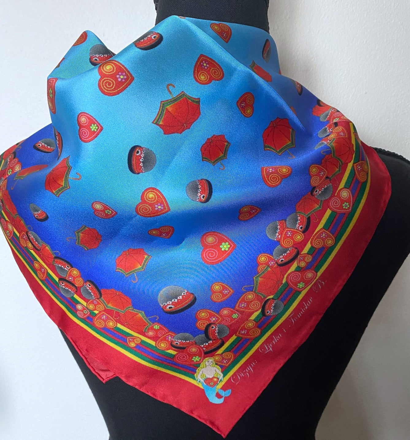 SILK SCARF - Zagreb Symbols – Croatian Heritage Corner