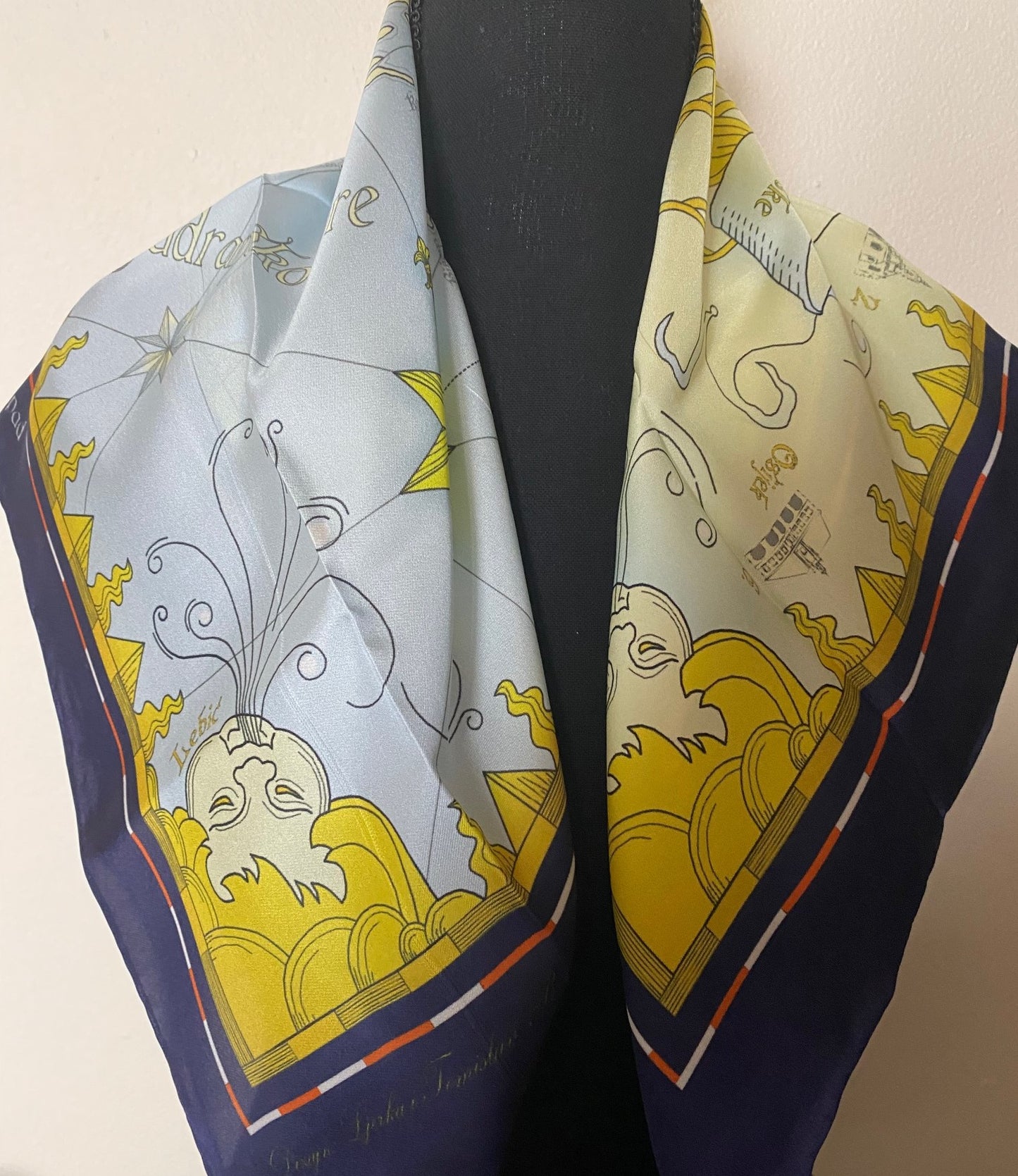 SILK SCARF - Nautical Map of Croatia