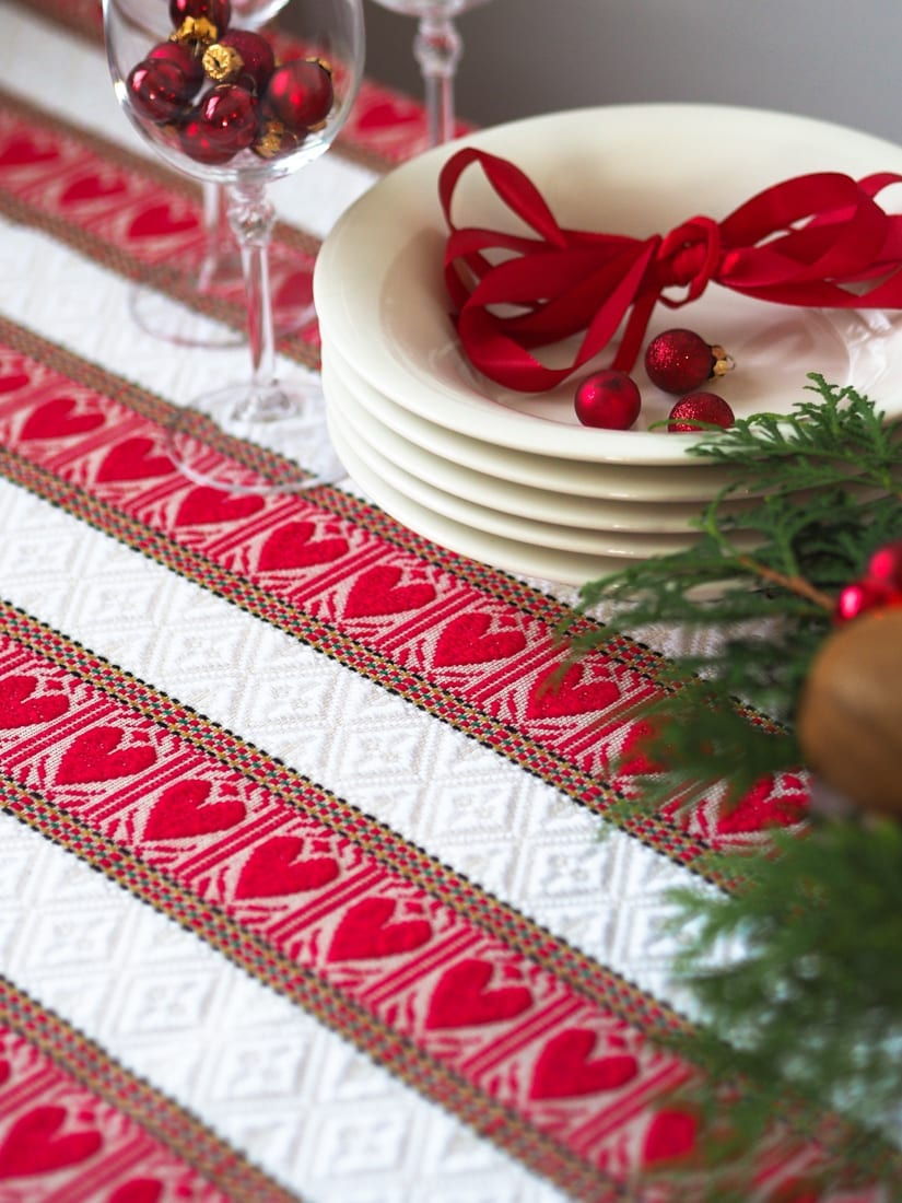 Croatian Red and White Tablecloth