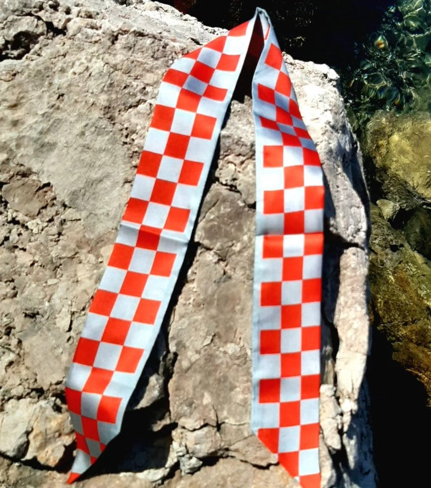 SILK RIBBON - Croatian Checkerboard