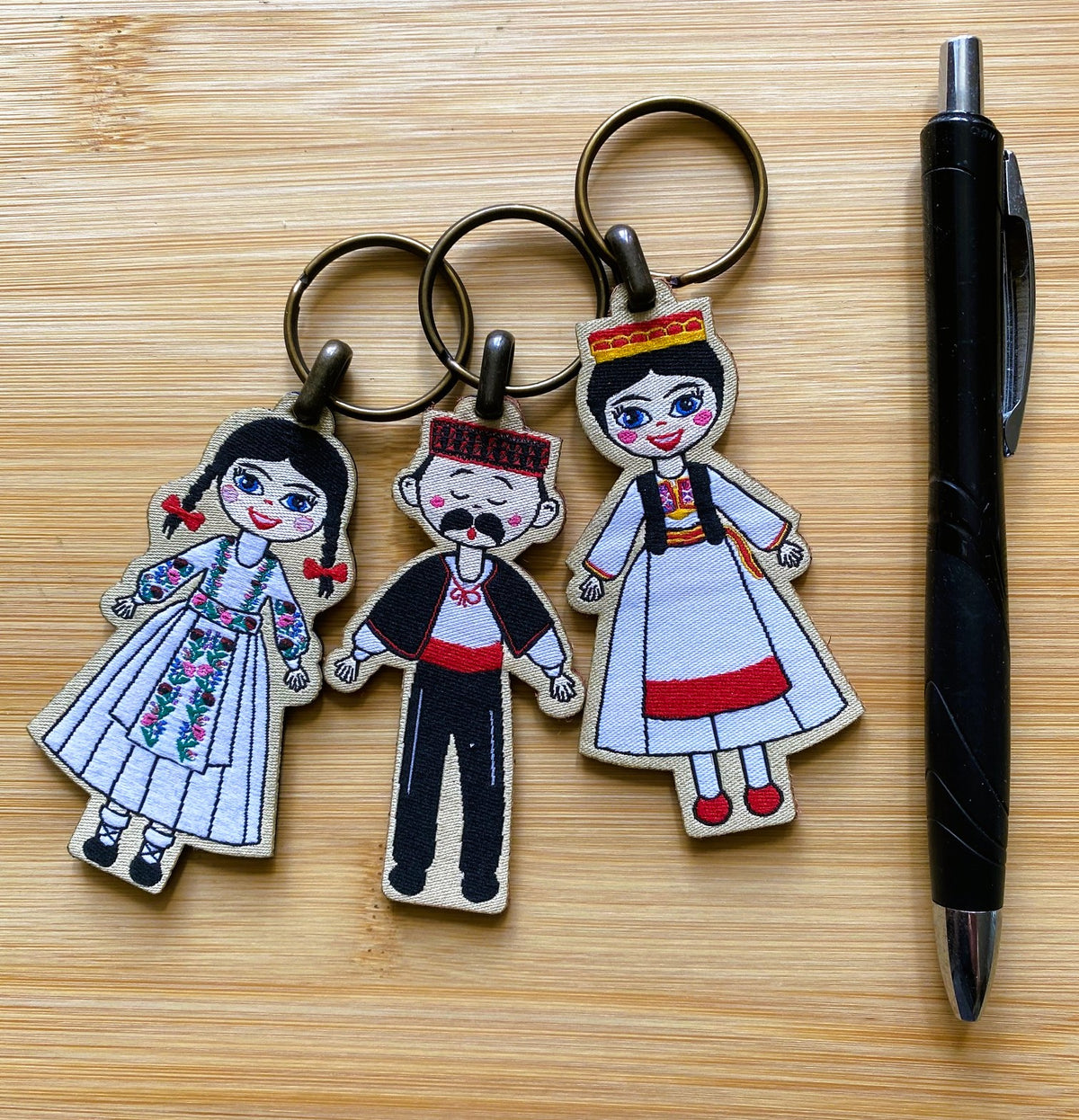 Keychain with Folk Dancers
