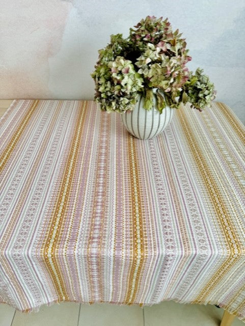 Spring Yellow/Pink Tablecloth